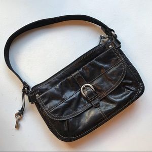 Fossil Leather and Canvas Bag